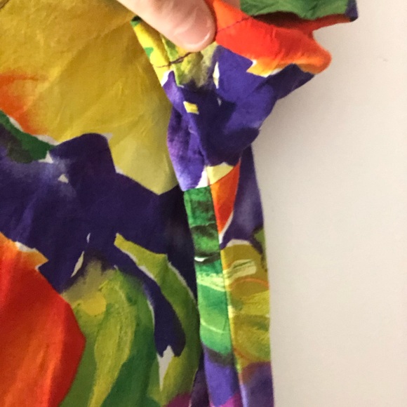 Vintage Jams World Hattie Tiered Mini Dress in Mixed Poppy Print Size Small - Picture 7 of 16